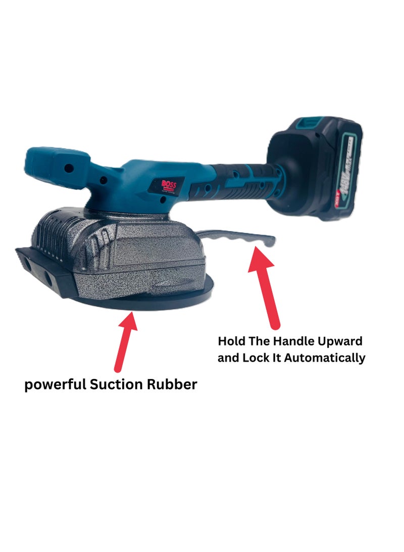 Cordless Tile Vibrator: High-Frequency Adjustable Speed Tool with 11000RPM 80kg Suction Capacity 148VF Battery for Professional Tile Installation