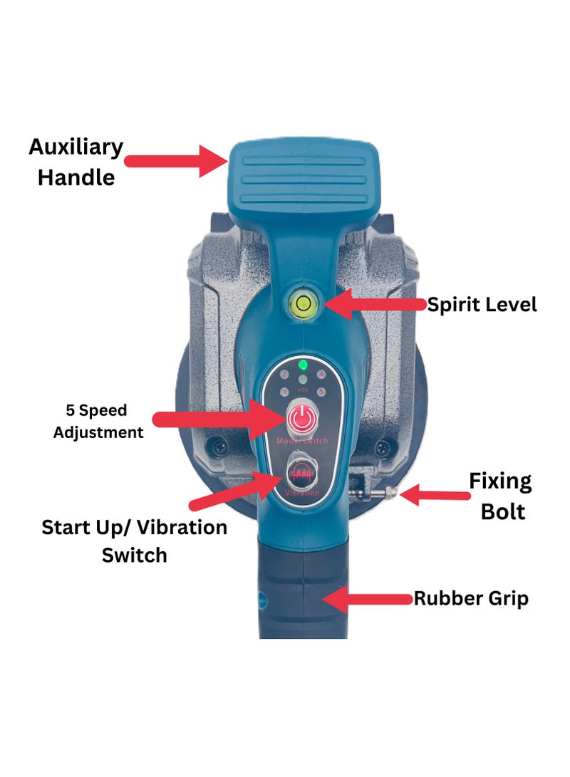 Cordless Tile Vibrator: High-Frequency Adjustable Speed Tool with 11000RPM 80kg Suction Capacity 148VF Battery for Professional Tile Installation