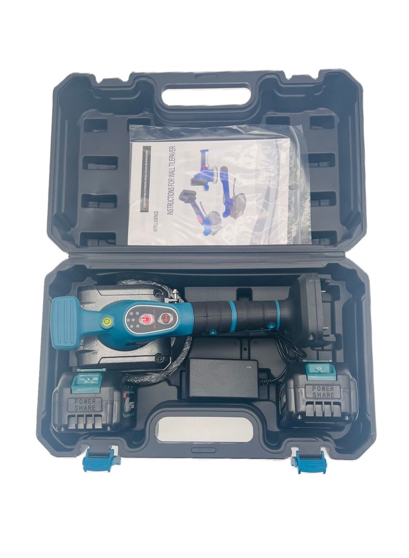 Cordless Tile Vibrator: High-Frequency Adjustable Speed Tool with 11000RPM 80kg Suction Capacity 148VF Battery for Professional Tile Installation