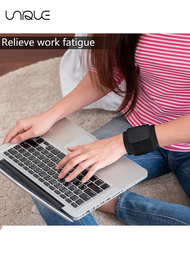 Unique 2 Pieces Wrist Brace Adjustable Wrist Support Wrist Straps for Fitness Weightlifting, Tendonitis, Carpal Tunnel Arthritis, Wrist Wraps Wrist Pain Relief Highly Elastic (Black) - Image 5