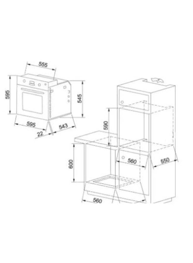 franke Built-in Gas Oven 60L 60cm Stainless GN 52 G XS - Image 2