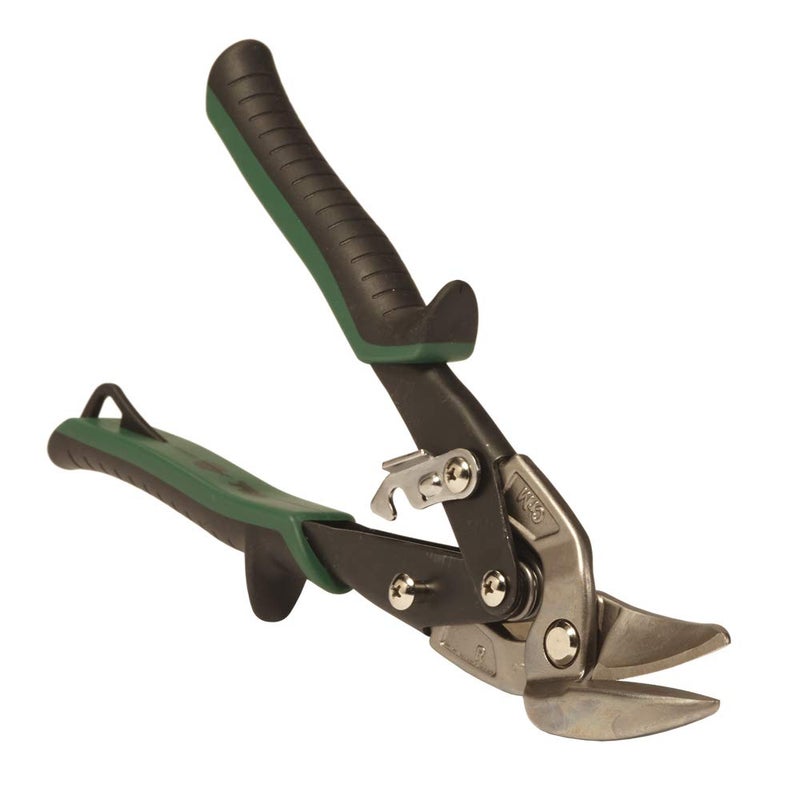 Malco Offset AVs Offset Aviation Snips, Forged Steel Jaws, Torsion Handle Spring & Side Latch, Power-Fit Performance Hand Grips (Cuts Sharp Right & Straight)