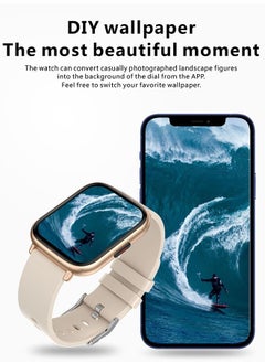 JOYFOCUS Q9 pro GT2 Bluetooth Smartwatch HD Beige Gold  - Image 5