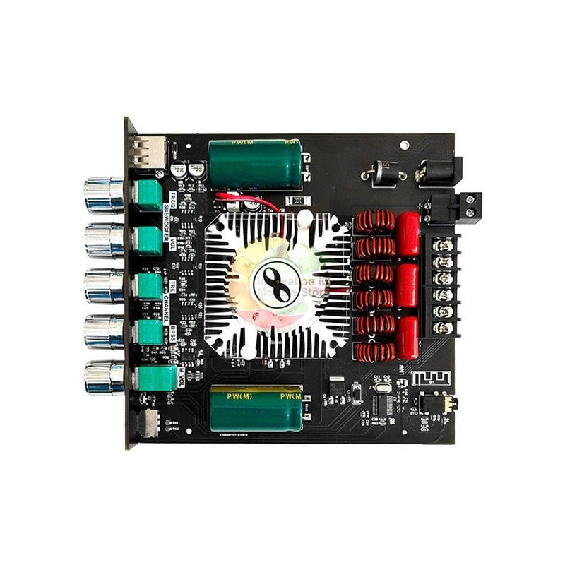 ZK HT21 2 1 قناة 160WX2 220W مضخم صوت منخفض التردد TDA7498E وحدة طاقة رقمية AUX USB - Image 2