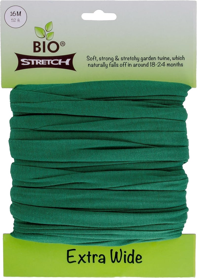 Biostretch Extra Wide Soft Tree Ties - Strong & Stretchy Support for Large Plants & Young Trees - Cut-to-Length Green Garden Tape for Home & Professional Gardening (52 ft / 16M) - Image 1