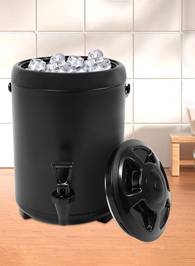 Milk tea bucket, stainless steel, large capacity, soy milk bucket, juice distributor, double-layer cold and hot insulation tea water bucket, milk tea shop insulation bucket, commercial use - Image 4