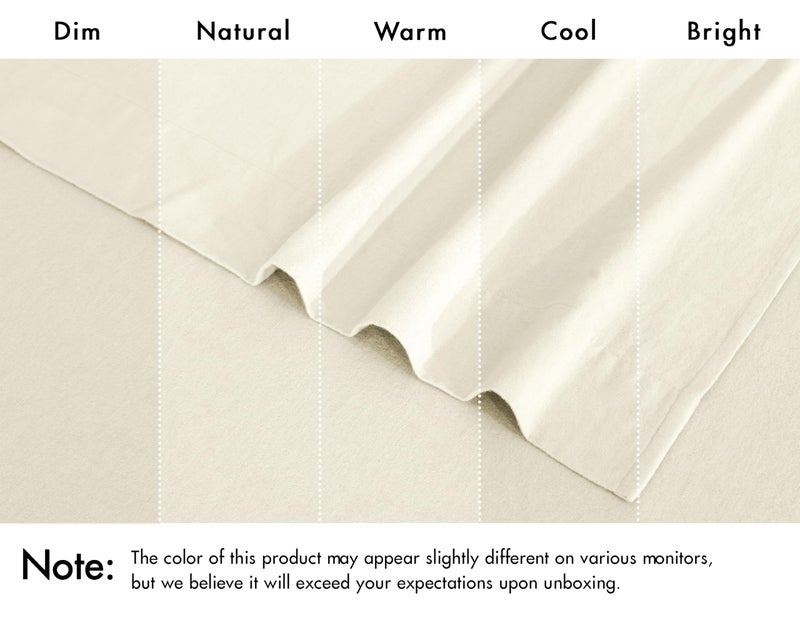 RUVANTI 100% Cotton Flannel Sheets Full Size - 4 Piece Warm, Soft & Breathable, Deep Pocket, Double Brushed Cozy All Season Bedding Set, Ivory - Image 5