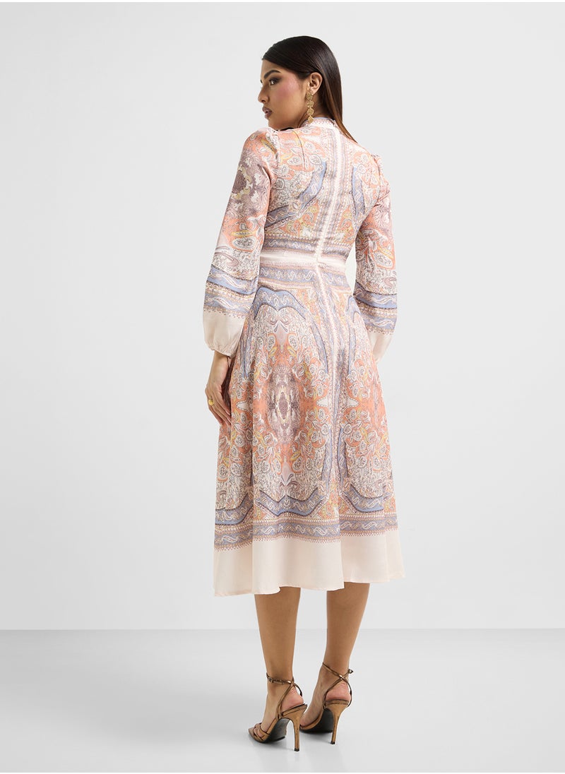 Khizana - Abstract Print Dress - Image 1