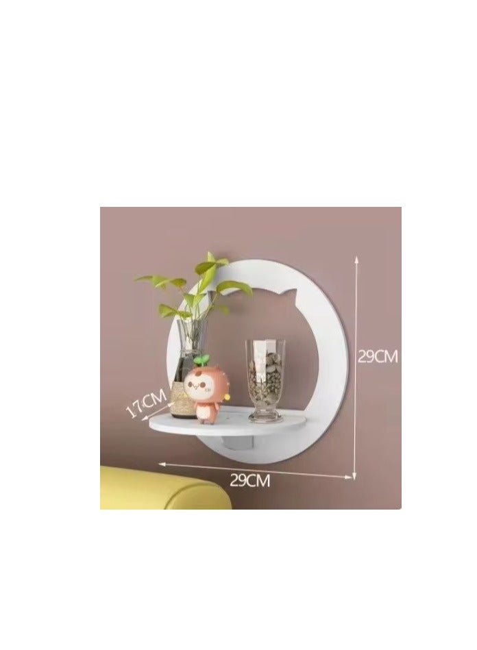 2 Pc's Wall Shelf Bathroom Corner Divider Kitchen Storage Home Decor Wall Mounted Wall Shelf Dining Room Decorative Planter Racksc's - Image 4