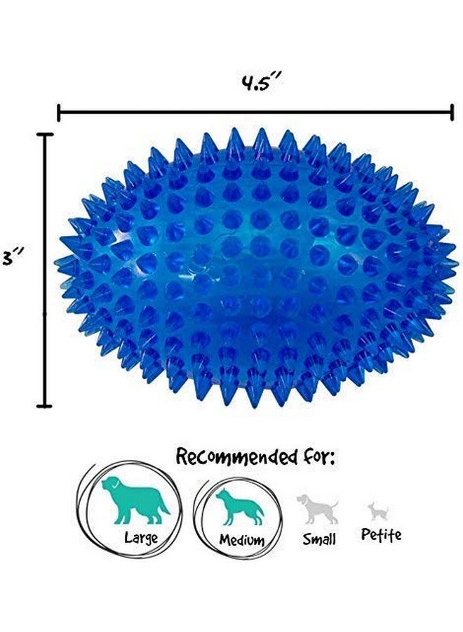 Spiky Squeaker Football Dog Toy - Large, Cleans Teeth And Promotes Good Dental And Gum Health For Your Pet, Colors May Vary - Image 4
