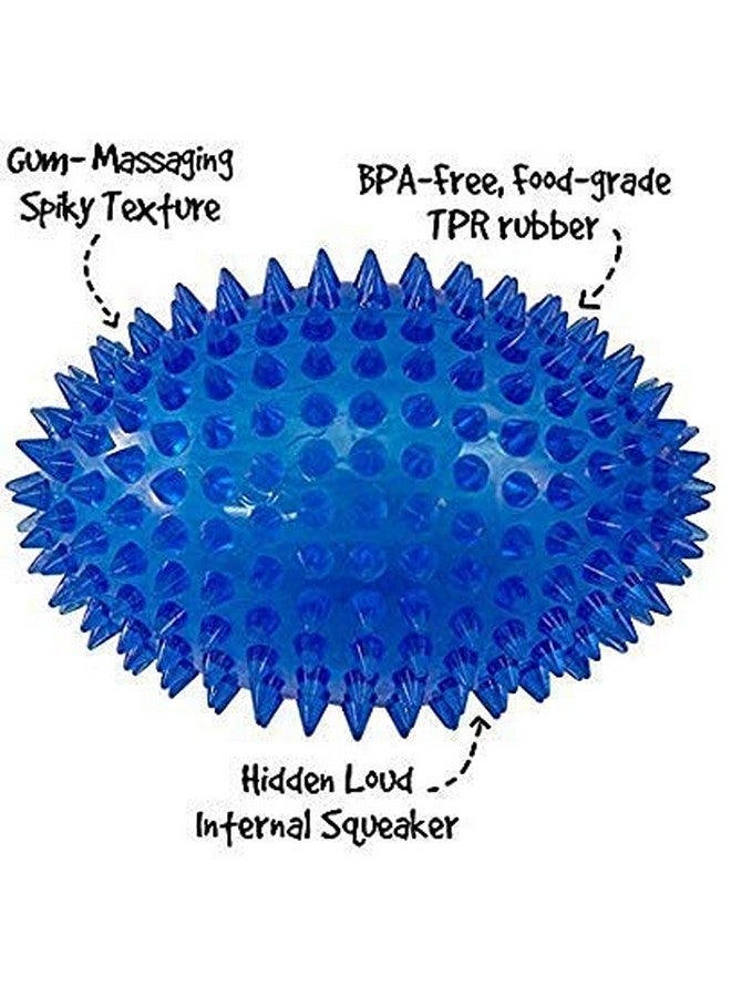 Spiky Squeaker Football Dog Toy - Large, Cleans Teeth And Promotes Good Dental And Gum Health For Your Pet, Colors May Vary - Image 2