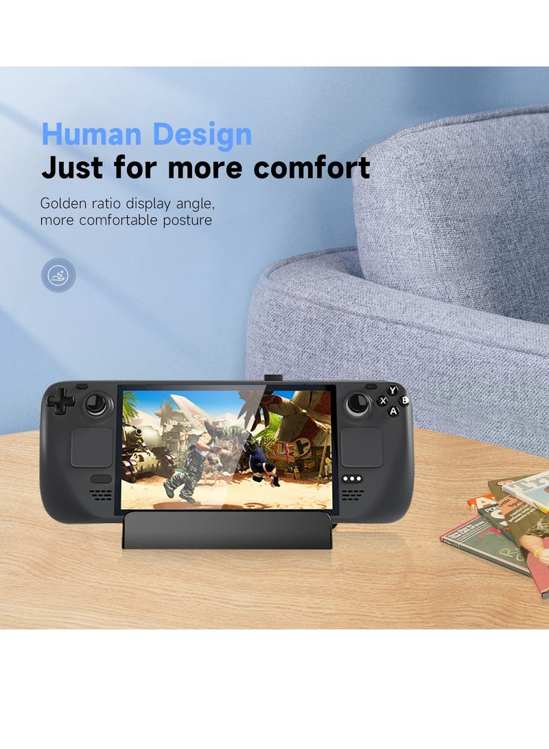 SOLARAE Stand Base for Valve Steam Deck, 3 Angle Level Adjustable Holder Stand, Portable Foldable Non-Slip Bracket for Steam Deck Accessories / Switch / Switch Lite / Switch OLED / Tablets and Smartphones - Image 4