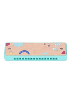 Thoraya Kids 16 Hole Wooden Harmonica Music Education Harmonicas Musical Instrument for Beginners Blue  - Image 5