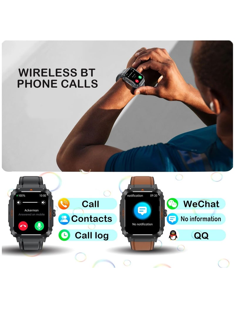 AROAQ - Blood Sugar Monitor Smart Watch: Blood Glucose ECG HRV Heart Rate Blood Oxygen Blood Pressure Fitness Tracker Watch for Elderly Men Women - 1.92" Bluetooth Call Sports Smartwatch for Android Iphone - Image 1