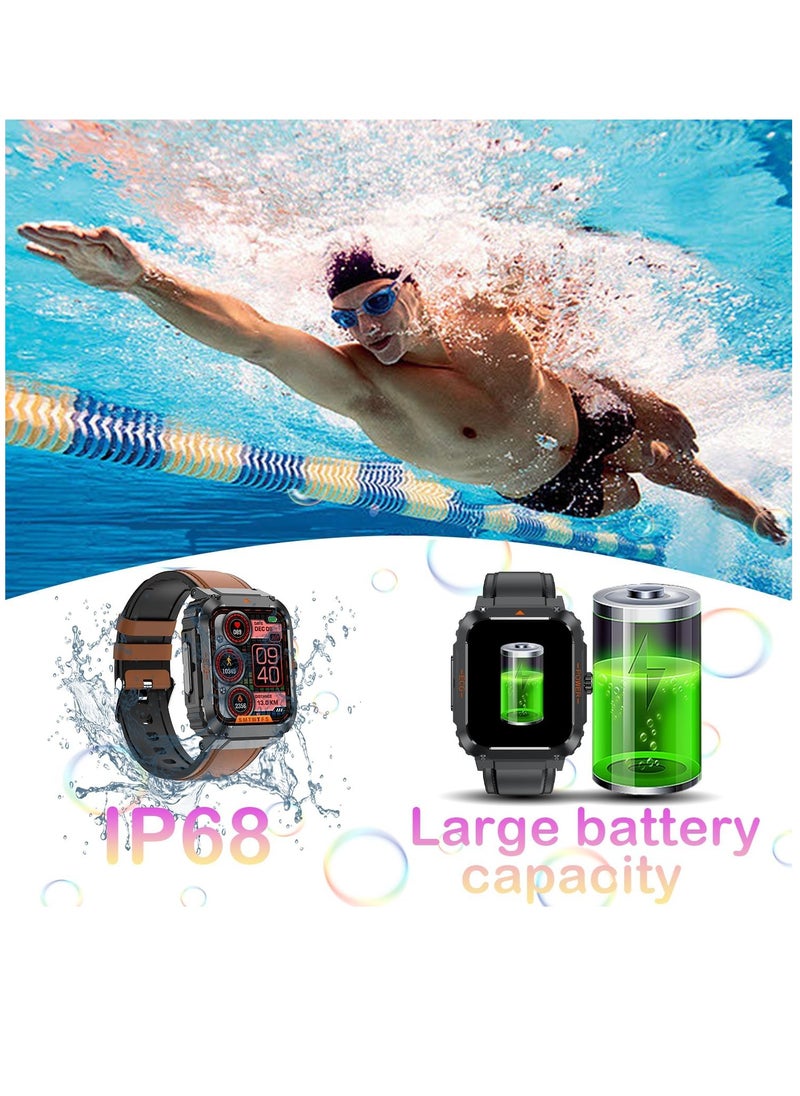 AROAQ - Blood Sugar Monitor Smart Watch: Blood Glucose ECG HRV Heart Rate Blood Oxygen Blood Pressure Fitness Tracker Watch for Elderly Men Women - 1.92" Bluetooth Call Sports Smartwatch for Android Iphone - Image 1