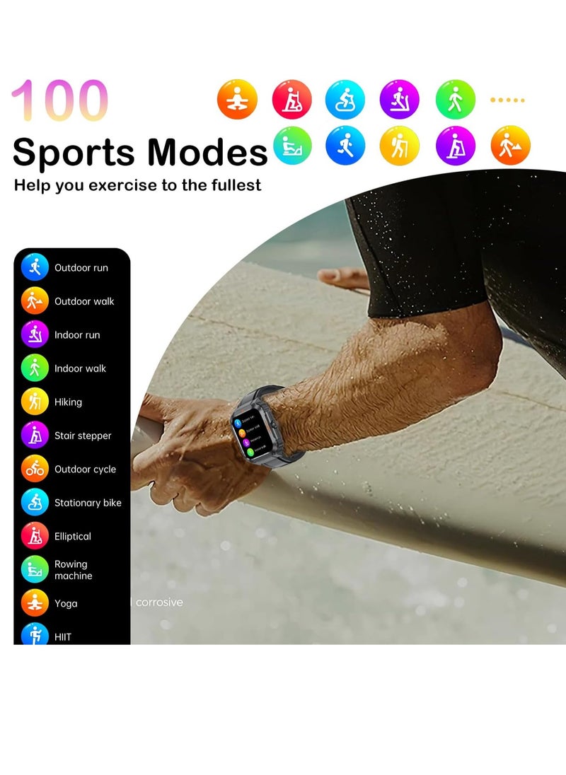 AROAQ - Blood Sugar Monitor Smart Watch: Blood Glucose ECG HRV Heart Rate Blood Oxygen Blood Pressure Fitness Tracker Watch for Elderly Men Women - 1.92" Bluetooth Call Sports Smartwatch for Android Iphone - Image 1