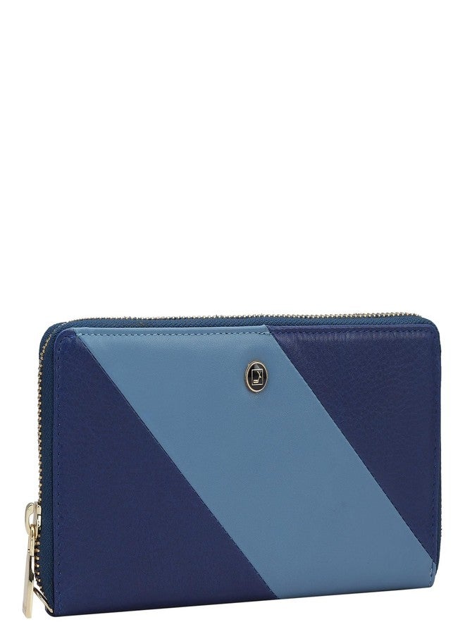 Da Milano Leather Wallet for Women - Blue (10190OL) - Image 2