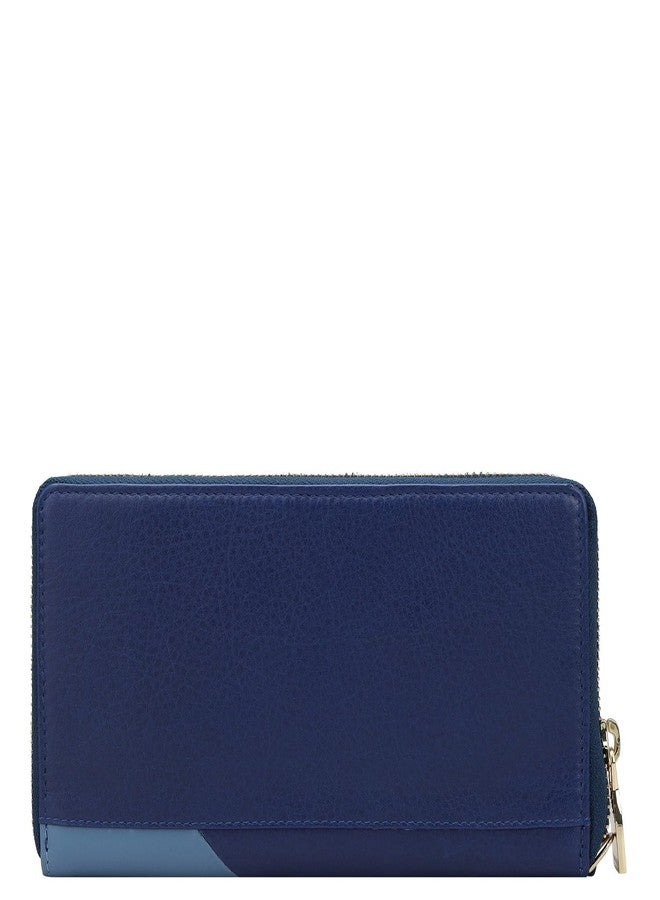 Da Milano Leather Wallet for Women - Blue (10190OL) - Image 3