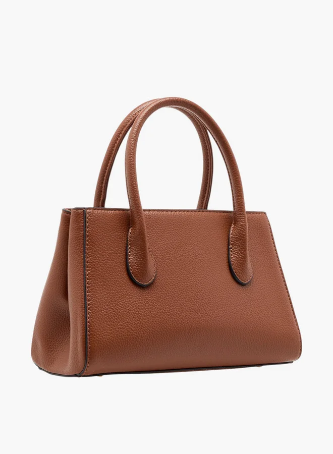Le Confort Women's Monogram Print Tote Bag with Detachable Strap and Zip Closure