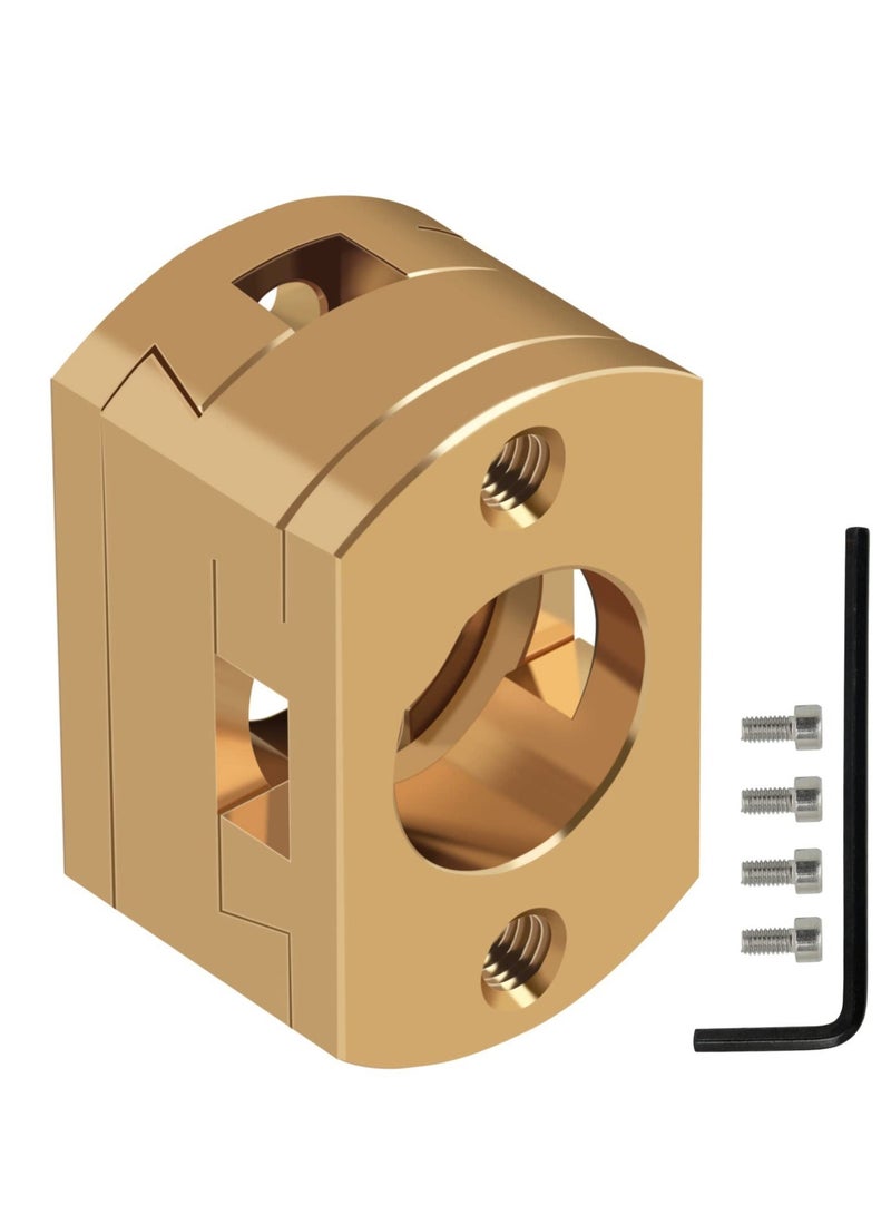 Brass Z Axis Coupler, Dual Z T8 Lead Screw Upgrade Oldham Coupling, for Creality Ender 3 Pro V2 CR-10 CR-10S Pro 3D Printer Accessory T8 Lead Screw Hotbed(Pack of 2) - Image 4