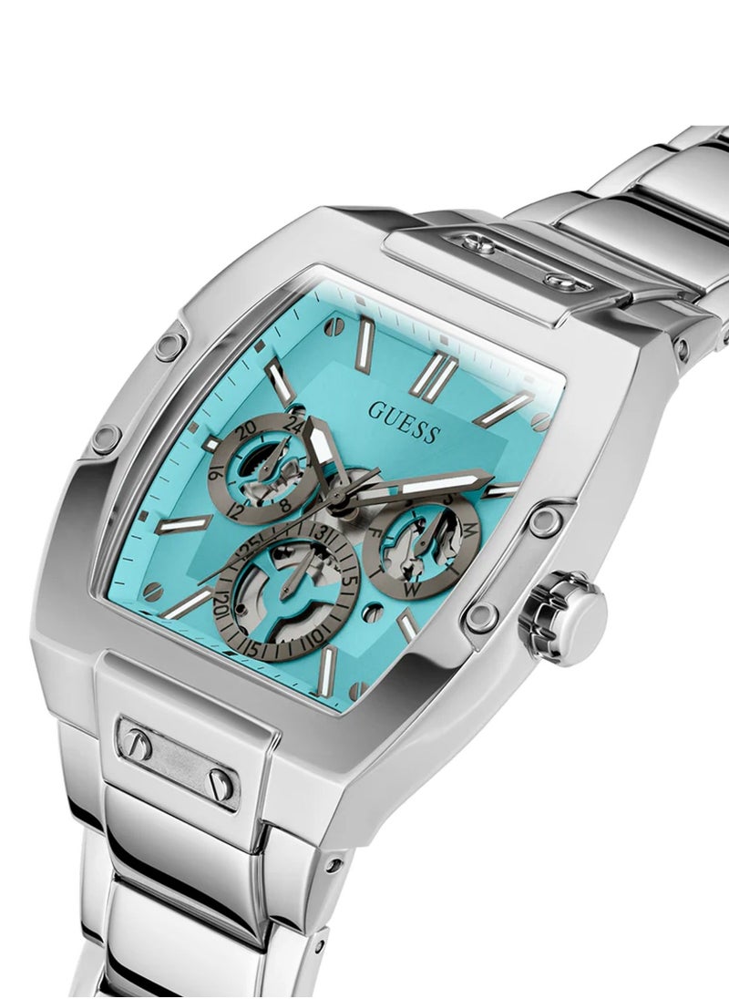 GUESS Men's Silver Tone Multi-function Stainless Steel Band Watch GW0456G4 - 41mm  - Image 4