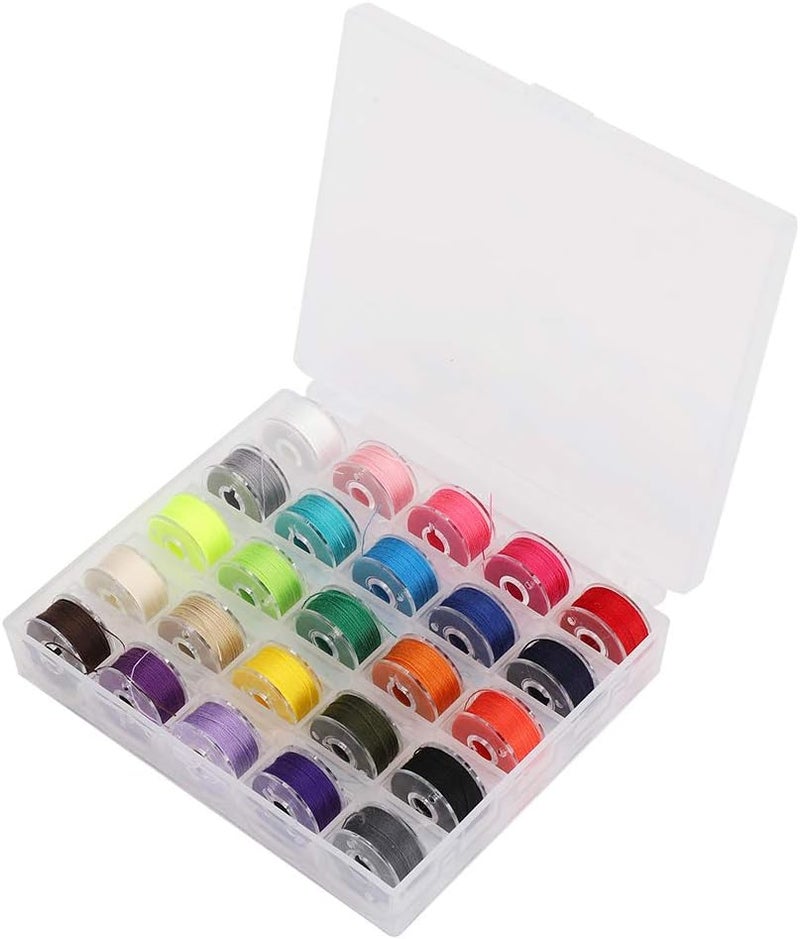 GLOGLOW Nan Sewing Spools, Plastic Transparent Bobbin Case, 36 Grids Accessories for Hand Sew Embroidery Projects At Home Sewing Machine and Its Accessories (Plastic 2) - Image 1