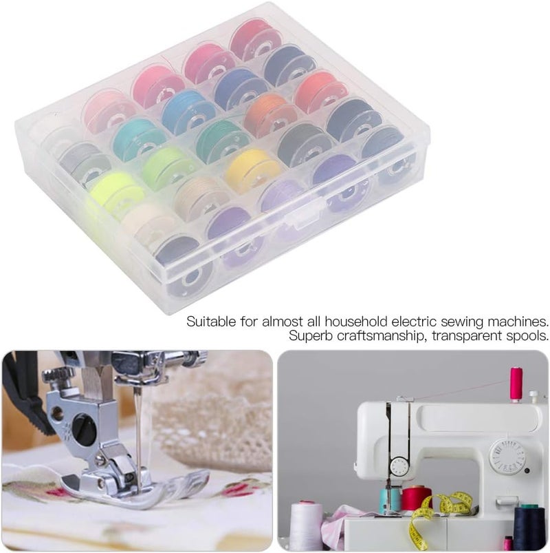 GLOGLOW Nan Sewing Spools, Plastic Transparent Bobbin Case, 36 Grids Accessories for Hand Sew Embroidery Projects At Home Sewing Machine and Its Accessories (Plastic 2) - Image 4