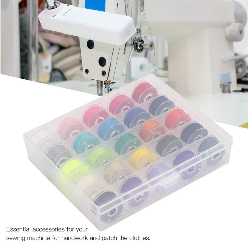 GLOGLOW Nan Sewing Spools, Plastic Transparent Bobbin Case, 36 Grids Accessories for Hand Sew Embroidery Projects At Home Sewing Machine and Its Accessories (Plastic 2) - Image 5