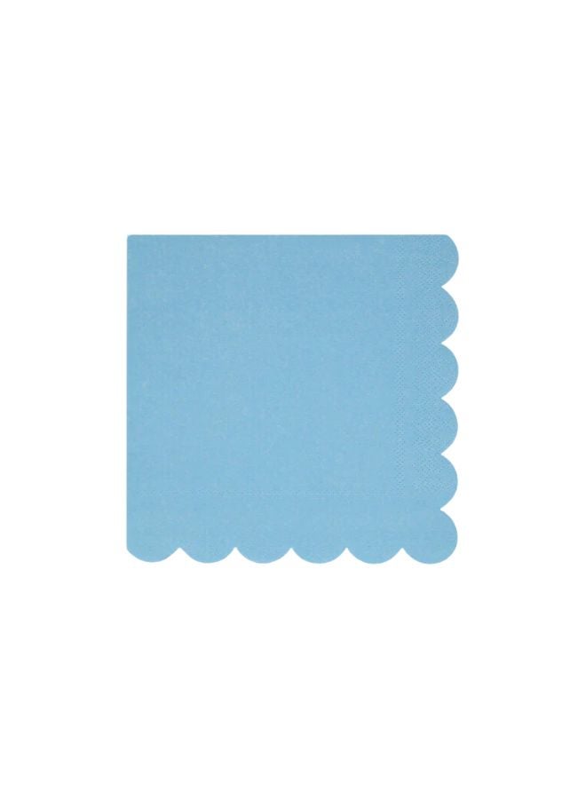 Meri Meri Cornflower Blue Large Napkins - Image 4