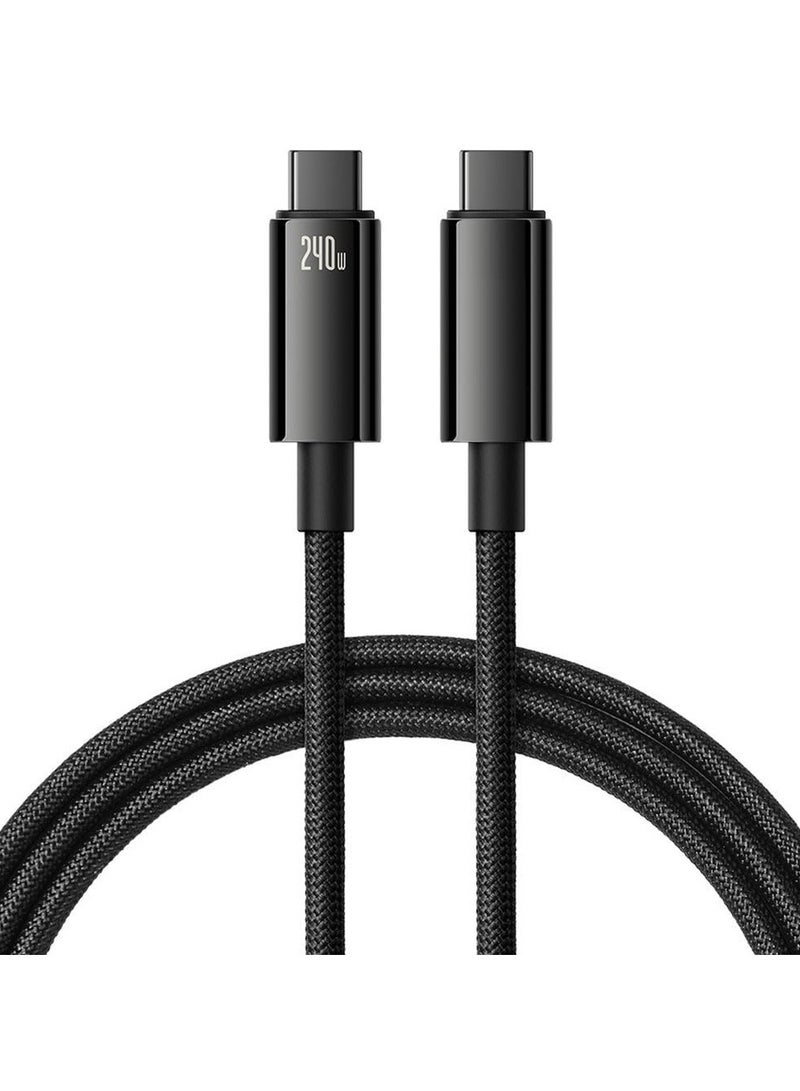 لدنيو كابل شحن سريع LDNIO PD 3.1 بقدرة 240 واط من USB-C إلى USB-C - كابل بيانات - 2 متر - اسود - Image 1