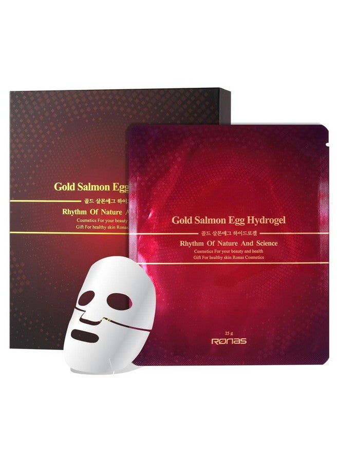 Ronas Gold Salmon Egg Hydrogel Mask With Linelifting Antiwrinkle Hydration Cooling 10Pack - Image 1