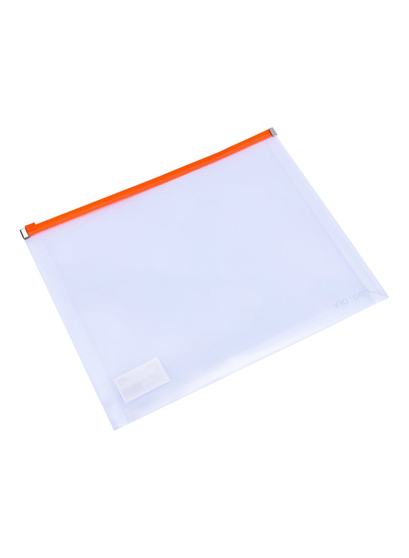 Deli A4 Zip 1 Bag  Set - Assorted Colors, Transparent, 100% Korean Imported PP Material, E38975 - Image 2