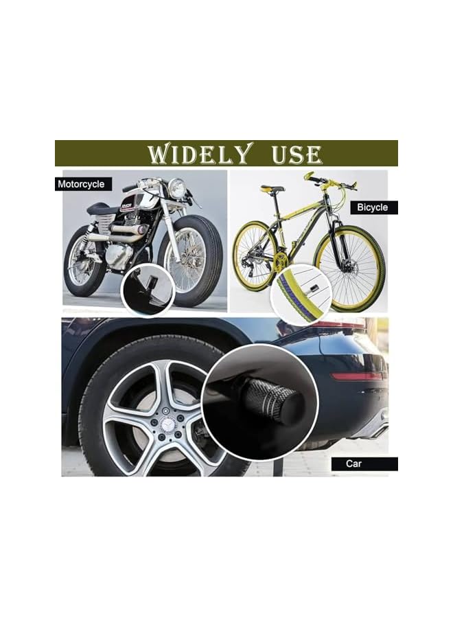 S-TOP 4 PCS Car Styling Metal Alloy Sports Car Tire Tyre Valve Knurling Style Caps Wheel Tires Tire Stem Air Cap Airtight Covers (Pack of 4, Black) - Image 1