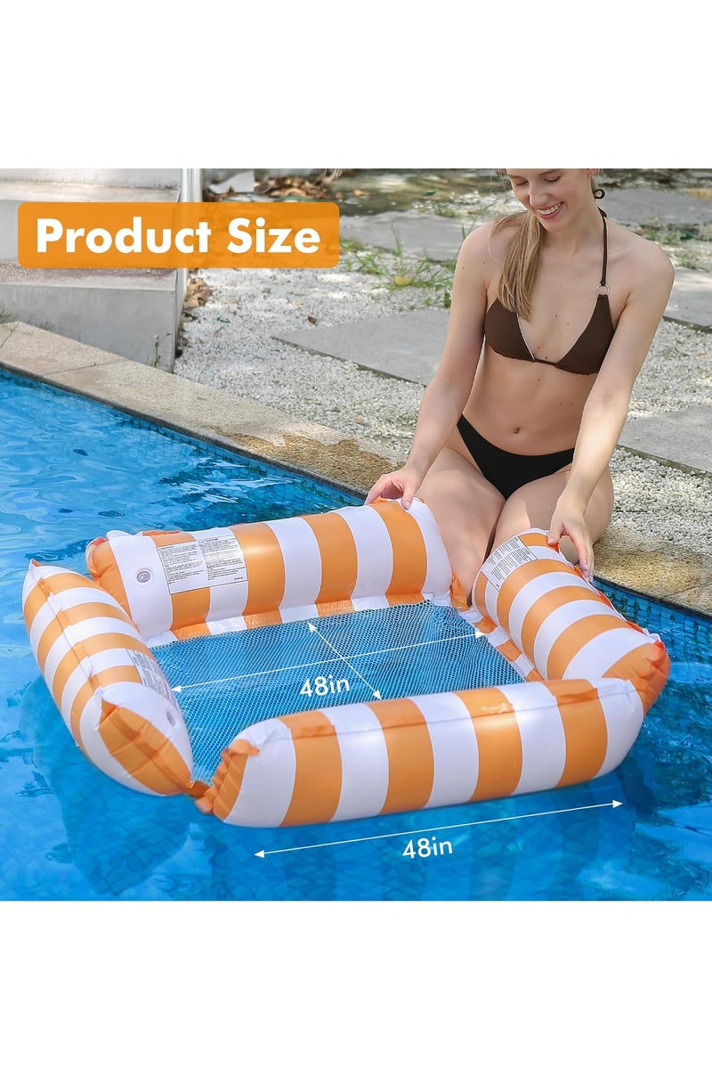Inflatable pool float Practical, versatile design: hammock, chair, or floating bed Equipped with a strong net for optimal stability and comfort Lightweight and easy to carry, ideal for the pool, beach, or lake Designed to provide maximum comfort and relaxation during your summer adventures! - Image 4
