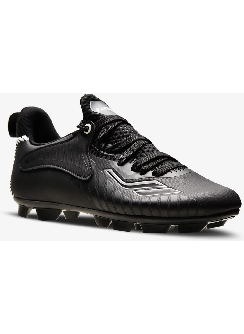 Lescon Rapido Black Kids Football Shoes