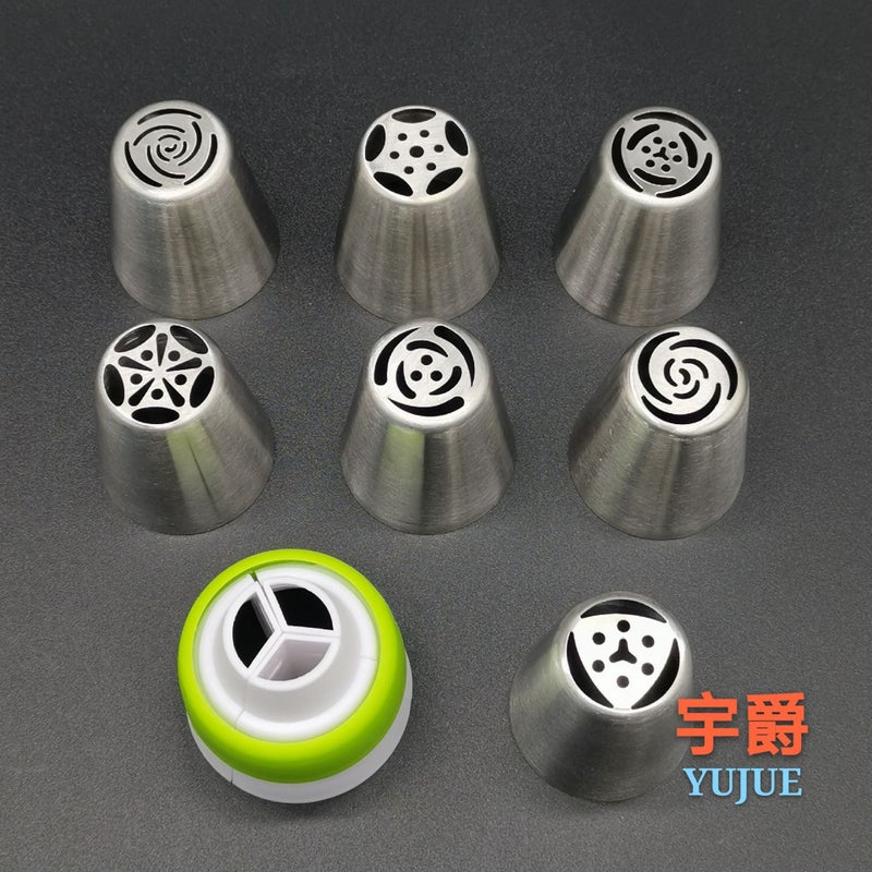 Russian Stainless Steel Decorating Nozzle Set 7-22 Diy Nozzle Set Baking Tools Supply - Image 1