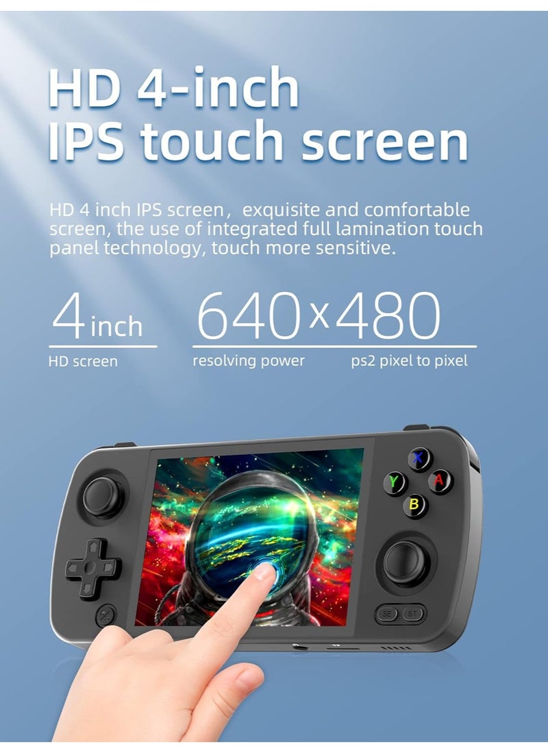 ANBERNIC  - RG405M Retro Handheld Game, Aluminum Alloy Shell, Android 12 System, Comes with 128G TF Card 3172 Games Preloaded, 4-inch IPS Touch Screen (128GB+128GB, Grey) - Image 1