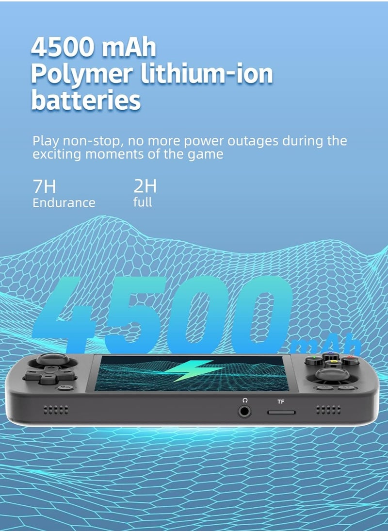 ANBERNIC  - RG405M Retro Handheld Game, Aluminum Alloy Shell, Android 12 System, Comes with 128G TF Card 3172 Games Preloaded, 4-inch IPS Touch Screen (128GB+128GB, Grey) - Image 1