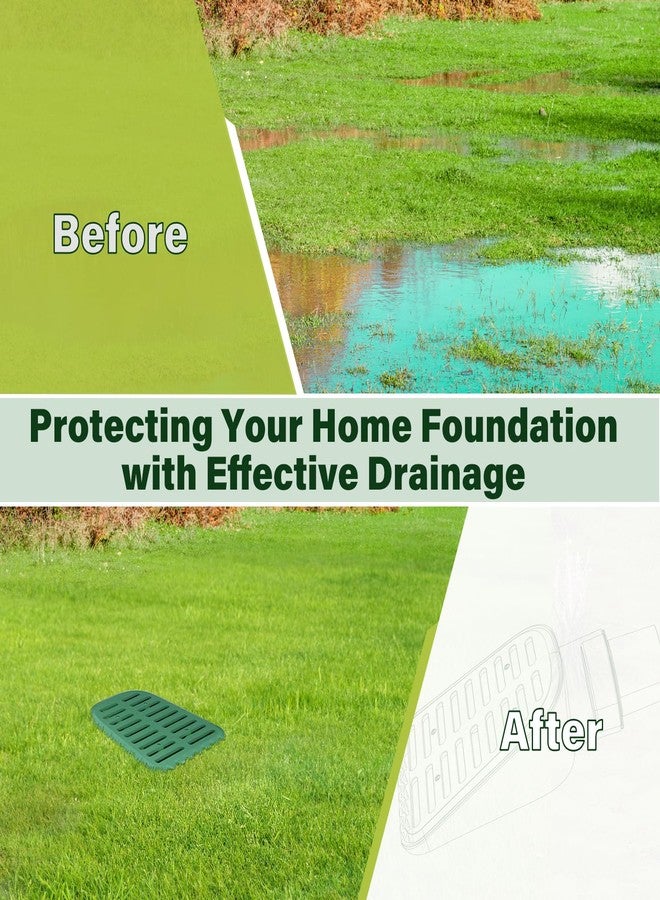 Debialo 4in. Grate Yard Drain, Yard Drain Emitter for Sump Pump Discharge & Downspout Extensions, Protects Foundation, Prevents Standing Water - Includes 3" & 4" SCH 40 Pipe Adapter - Image 4