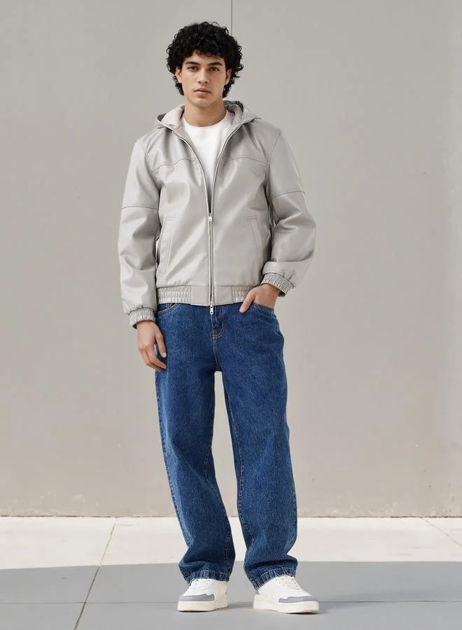 Lee Cooper Lee Cooper Men Hooded Bomber Jacket