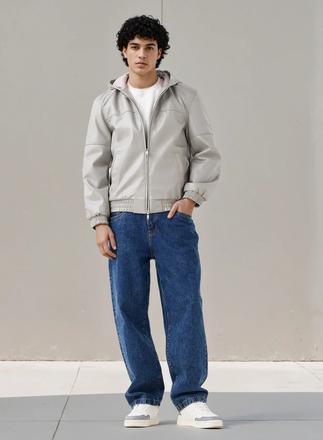 لي كوبر جاكيت بومبر بغطاء رأس رجالي من لي كوبر