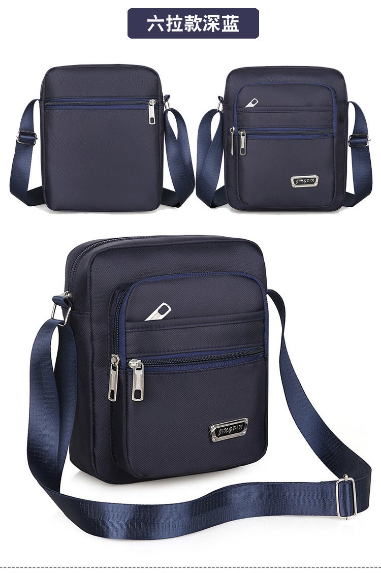 Korean Style Casual Large-Capacity Multi-Layer Waterproof Shoulder Crossbody Bag For Boys And Girls Business Wallet Summer Men'S Shoulder Bag - Image 1