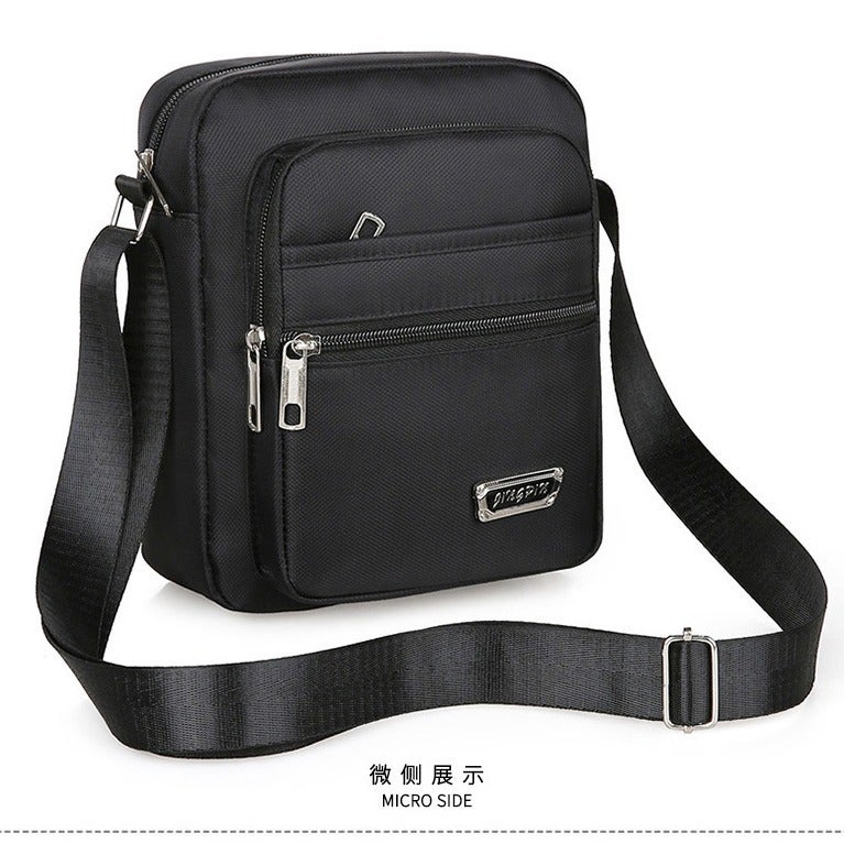 Korean Style Casual Large-Capacity Multi-Layer Waterproof Shoulder Crossbody Bag For Boys And Girls Business Wallet Summer Men'S Shoulder Bag - Image 3