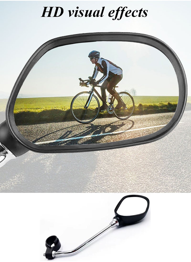 Qiccijoo Bike Mirror,2pcs Handlebar Rearview Mirror,360° Rotating Adjustable Safe Rearview Mirror for Mountain Road Bike Electric Bicycle
