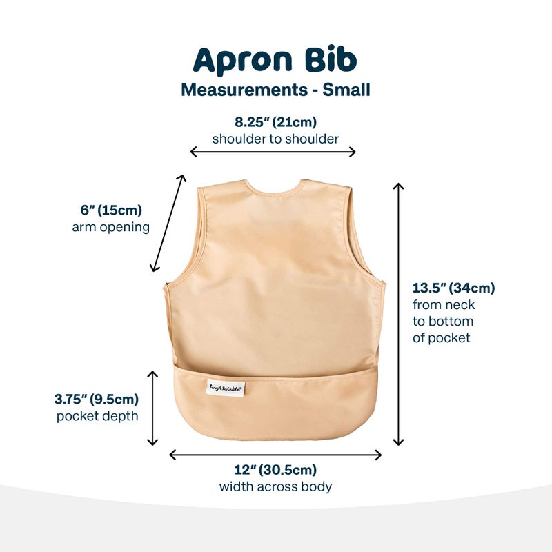 Tiny Twinkle Mess Proof Baby Bibs | 2 Pack Waterproof Toddler Bib for Eating | Baby Apron for Feeding, Machine Washable, Perfect Shower Gift (Sand Cinnamon, 6â€“24M) - Image 5