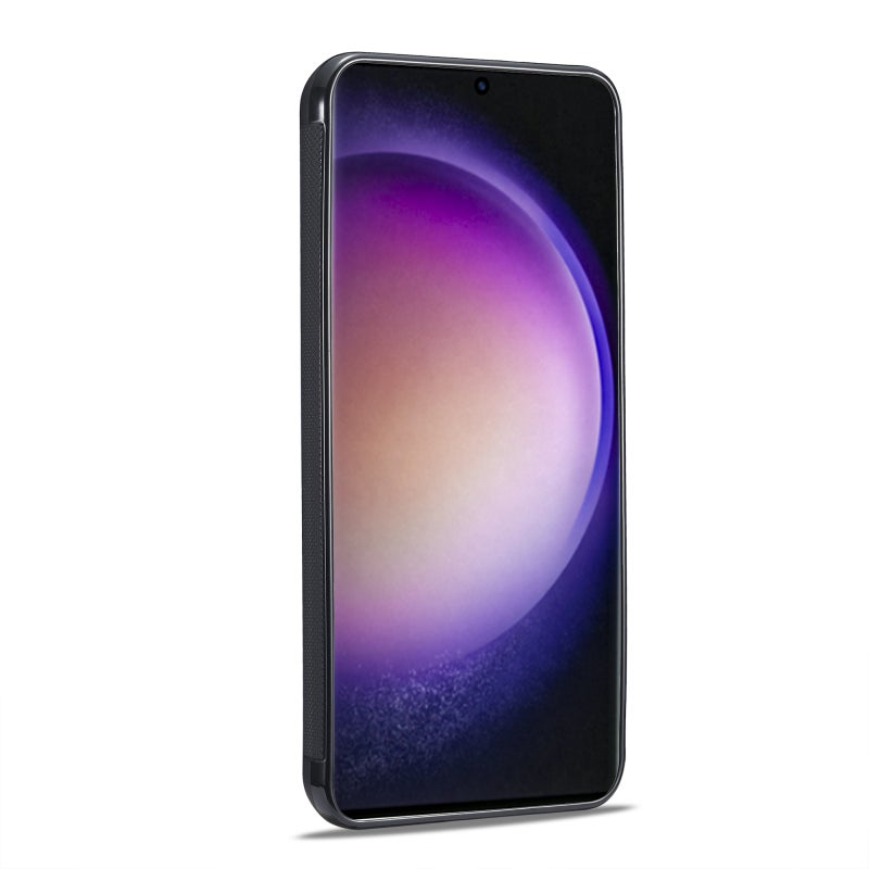 HuHa Case Cover For Samsung Galaxy S23 LC.IMEEKE 3 in 1 Carbon Fiber Texture Shockproof Phone Case(Black) - Image 3