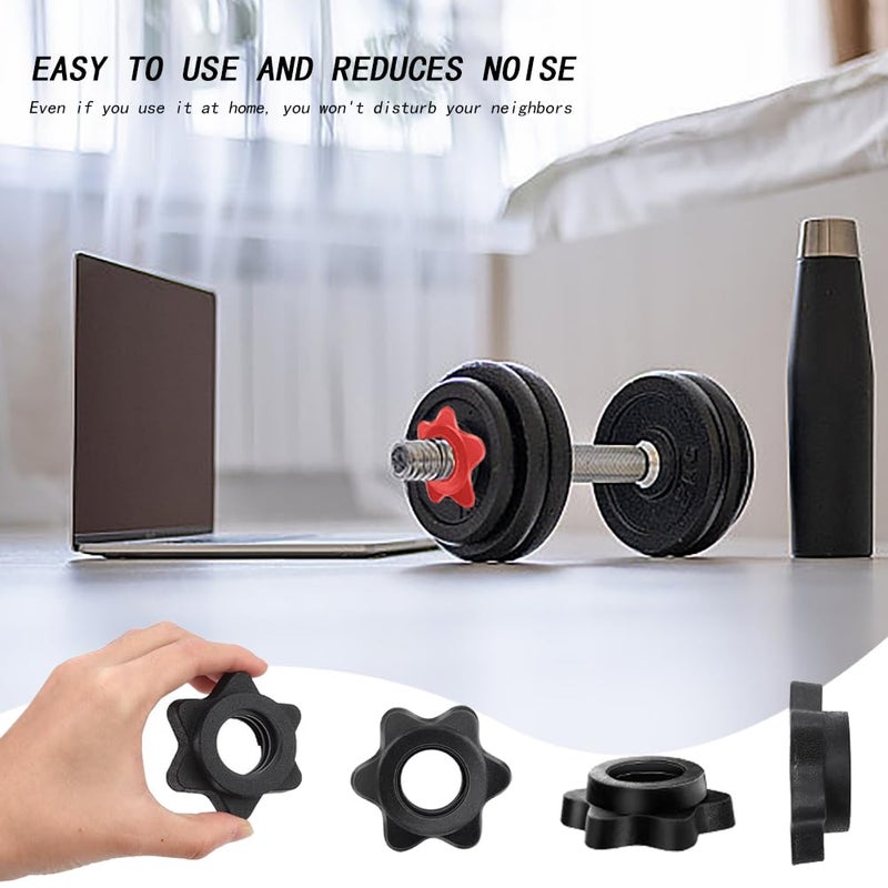 TRKETK 4pcs Hex Dumbbell Bar Clips Dumbbell Screw Ends Hex Dumbbell Clamp Clamp Clamp for Dumbbell Training - Image 5