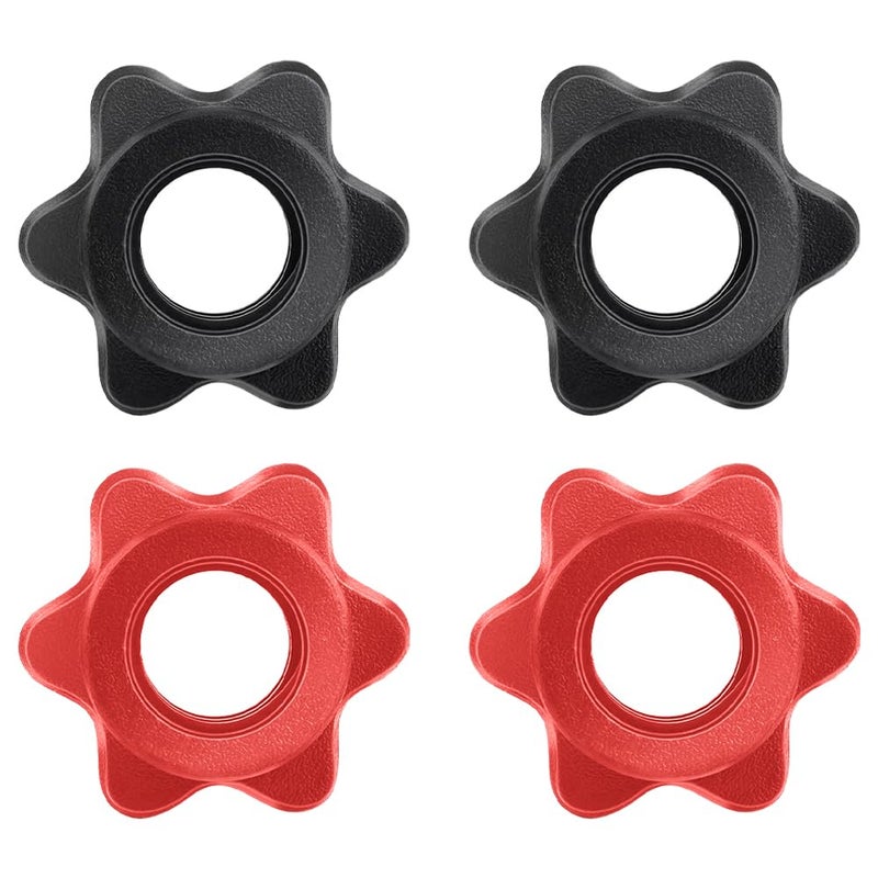 TRKETK 4pcs Hex Dumbbell Bar Clips Dumbbell Screw Ends Hex Dumbbell Clamp Clamp Clamp for Dumbbell Training - Image 1