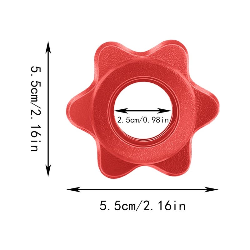 TRKETK 4pcs Hex Dumbbell Bar Clips Dumbbell Screw Ends Hex Dumbbell Clamp Clamp Clamp for Dumbbell Training - Image 2