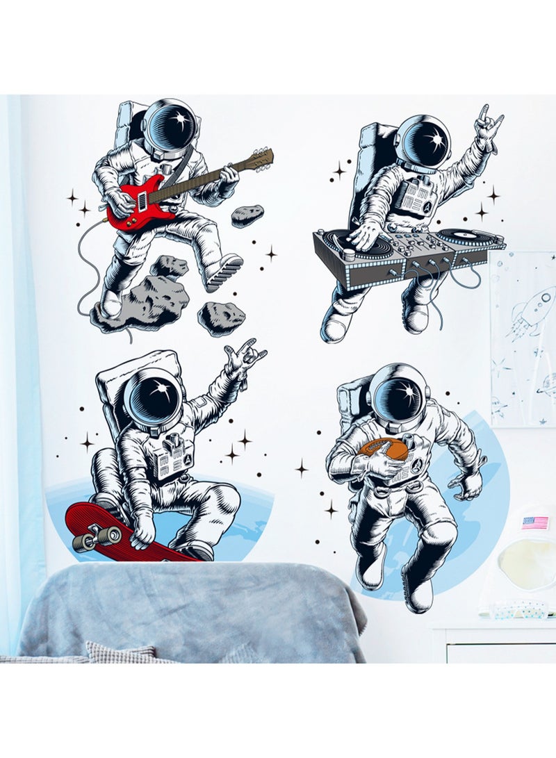 Musical Instrument Space Astronaut Waterproof Room Classroom Wall Layout Kindergarten Wall Sticker - Image 1
